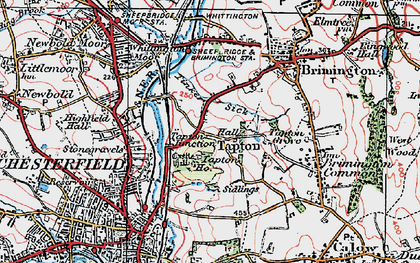 Old map of Tapton in 1923