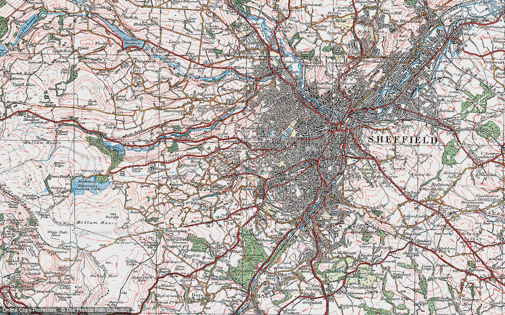 Old Map of Tapton Hill, 1923 in 1923