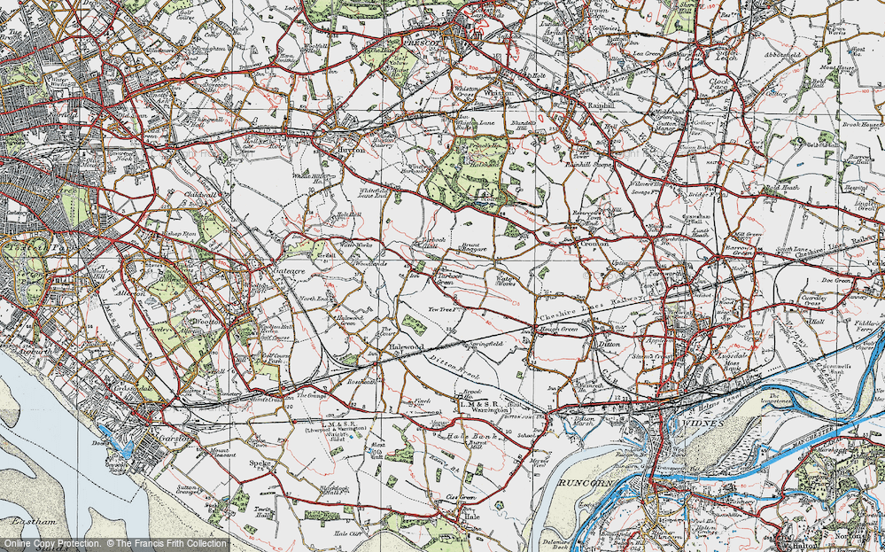 Old Map of Tarbock Green, 1923 in 1923