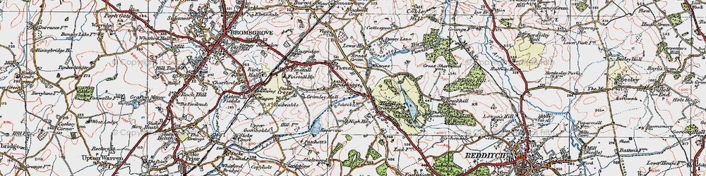 Old map of Tardebigge in 1919