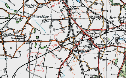 Old map of Tardy Gate in 1924