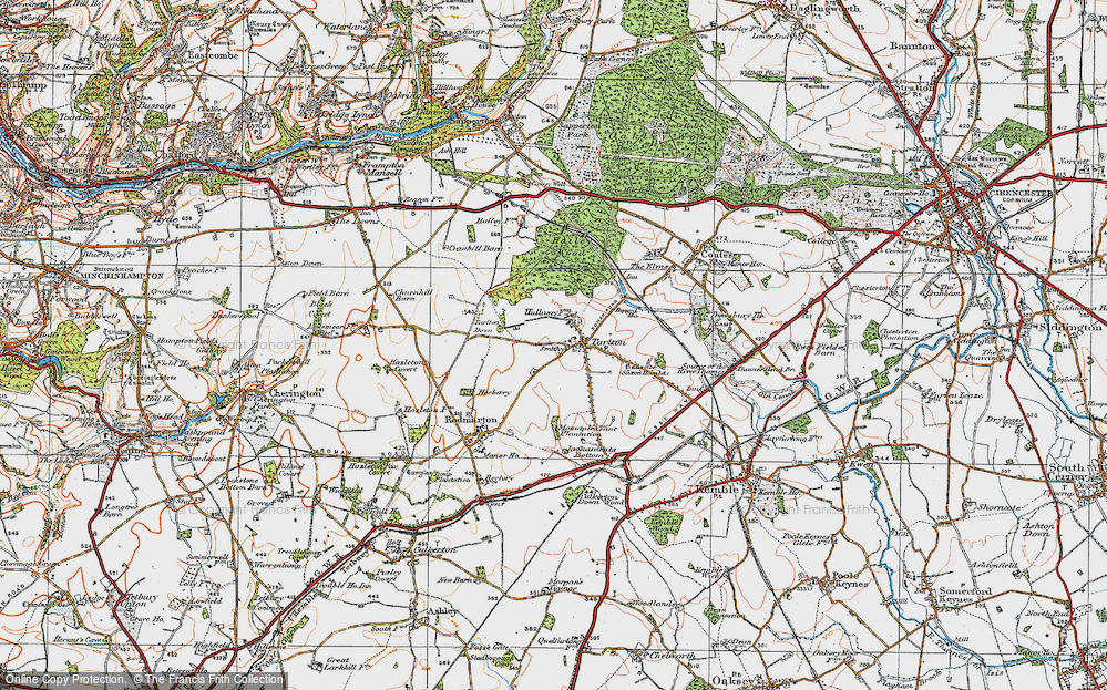 Old Map of Tarlton, 1919 in 1919