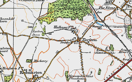 Old map of Tarlton in 1919