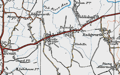 Old map of Tarnock in 1919