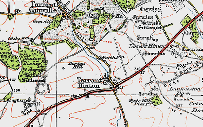 Old map of Barton Hill in 1919