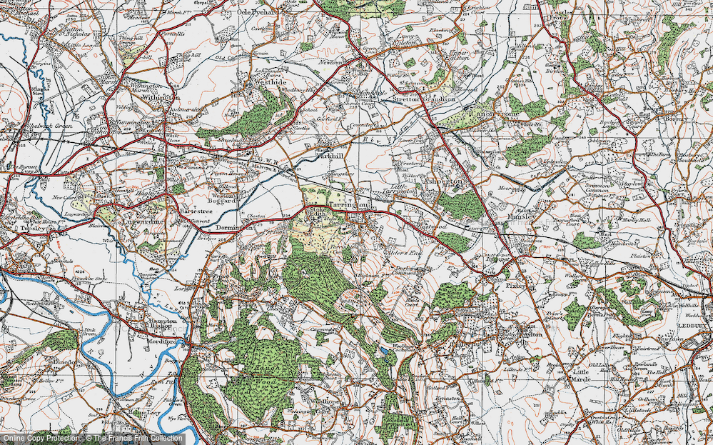 Old Map of Tarrington, 1920 in 1920