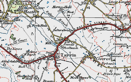 Old map of Tarvin Sands in 1923