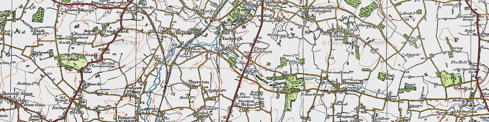 Old map of Bunn's Hill in 1922