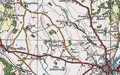 Old map of Tasley in 1921
