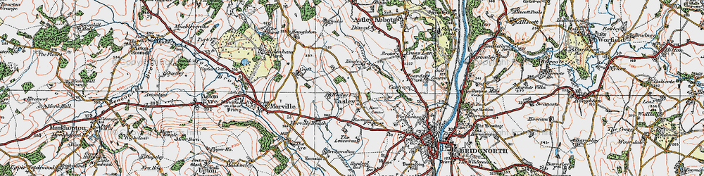 Old map of Tasley in 1921