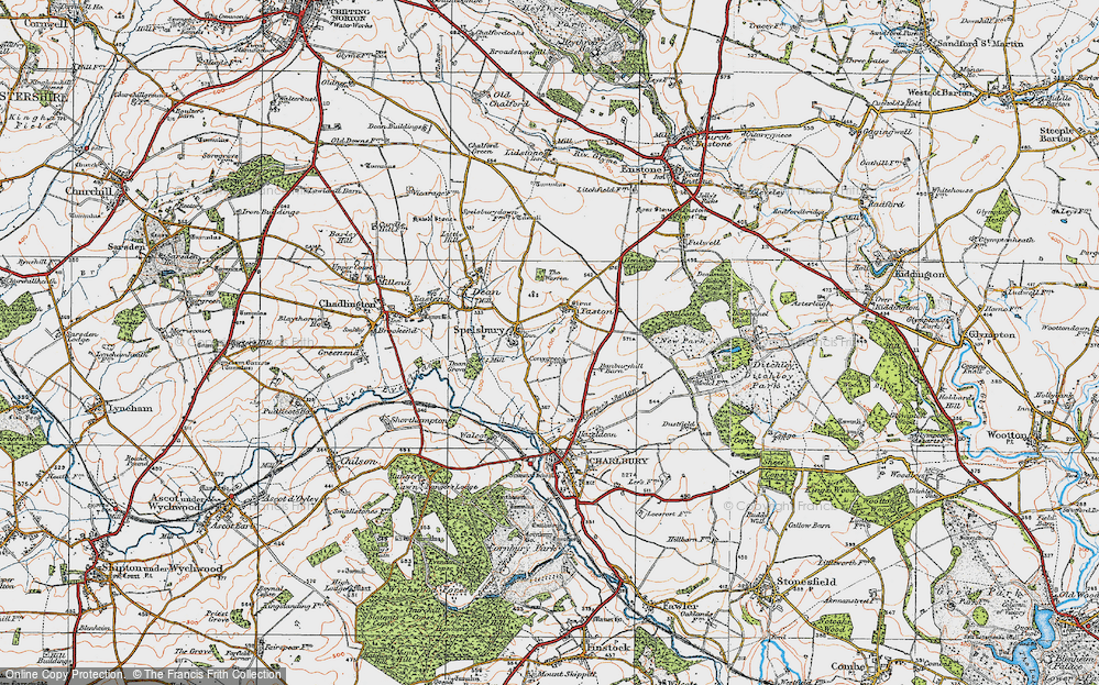 Old Map of Taston, 1919 in 1919