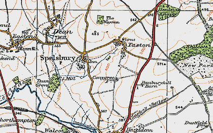Old map of Taston in 1919