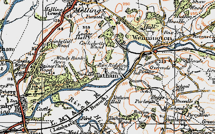 Old map of Tatham in 1924