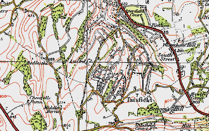 Old map of Tatsfield in 1920