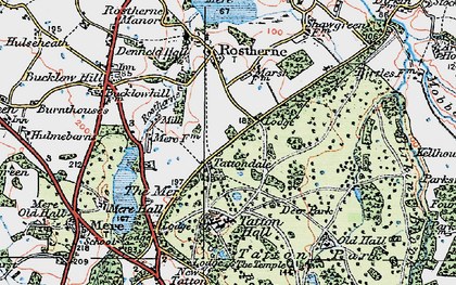 Old map of Tatton Dale in 1923