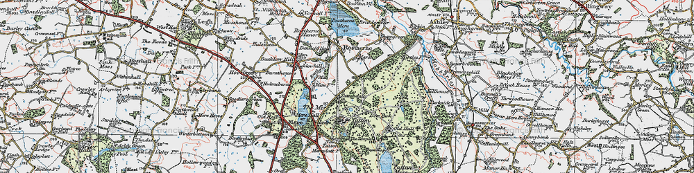Old map of Tatton Dale in 1923