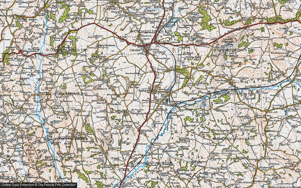 Old Map of Tatworth, 1919 in 1919