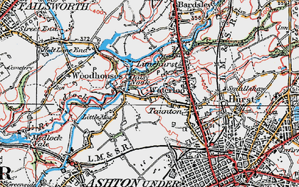 Old map of Taunton in 1924