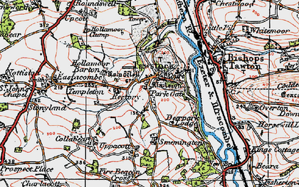 Old map of Tawstock in 1919