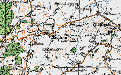 Old map of Taynton in 1919