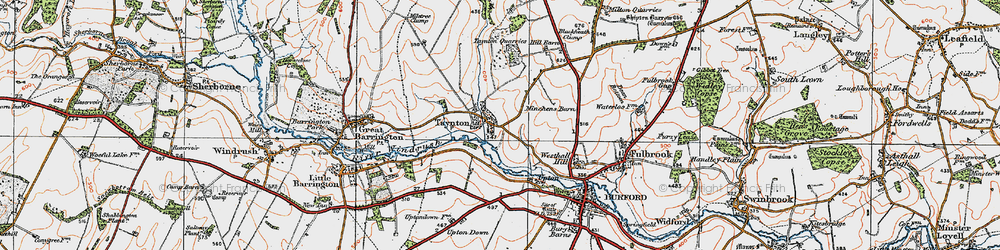 Old map of Taynton in 1919