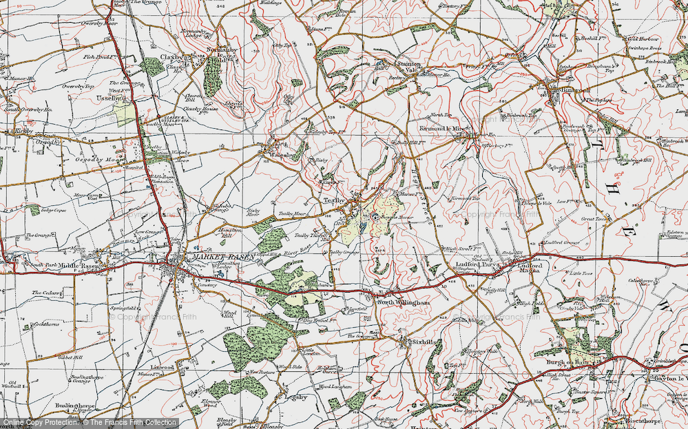 Old Map of Tealby, 1923 in 1923