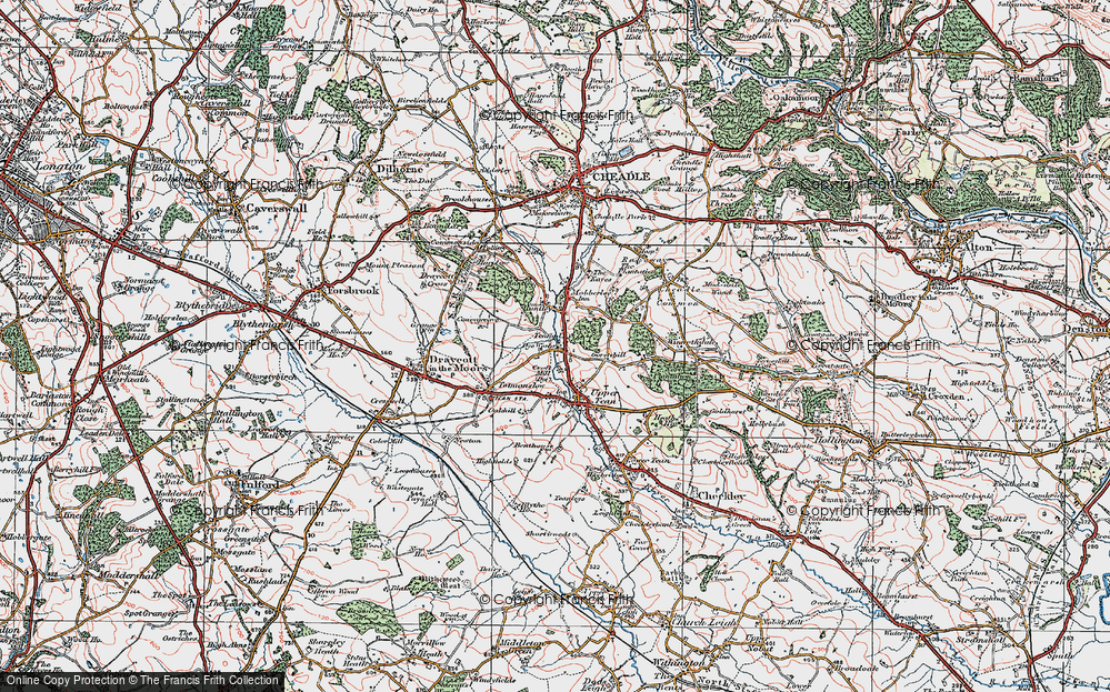 Old Map of Teanford, 1921 in 1921