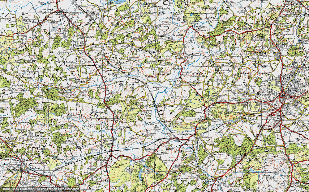 Old Map of Teasley Mead, 1920 in 1920