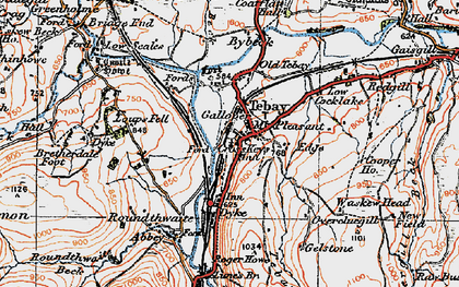 Old map of Tebay in 1925