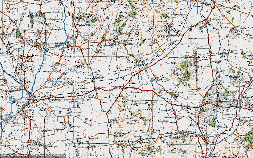 Old Map of Teddington Hands, 1919 in 1919