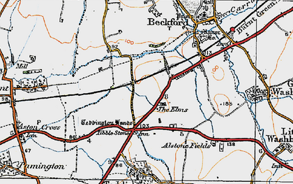 Old map of Teddington Hands in 1919