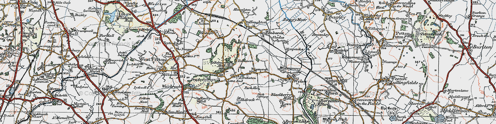 Old map of Tedsmore in 1921