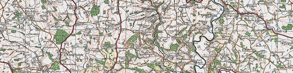 Old map of Tedstone Delamere in 1920