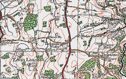 Old map of Tedstone Wafer in 1920