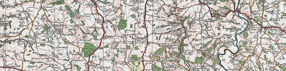 Old map of Tedstone Wafer in 1920