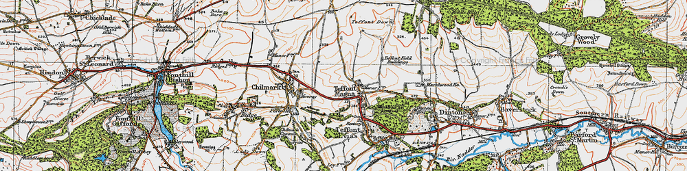 Old map of Teffont Magna in 1919