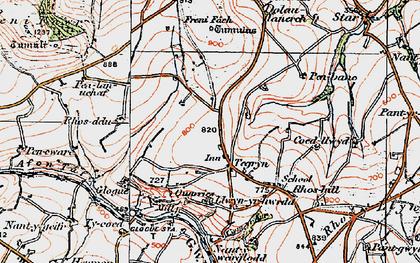 Old map of Tegryn in 1922
