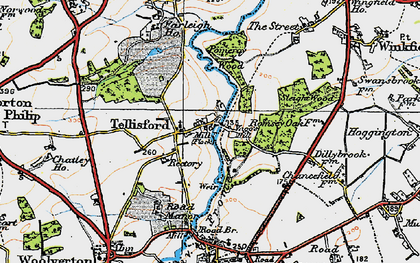 Old map of Tellisford in 1919