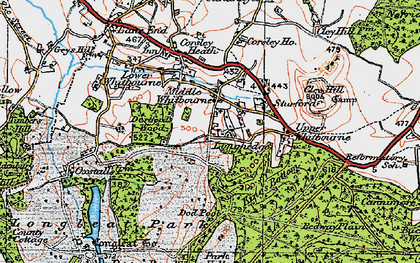 Old map of Temple in 1919