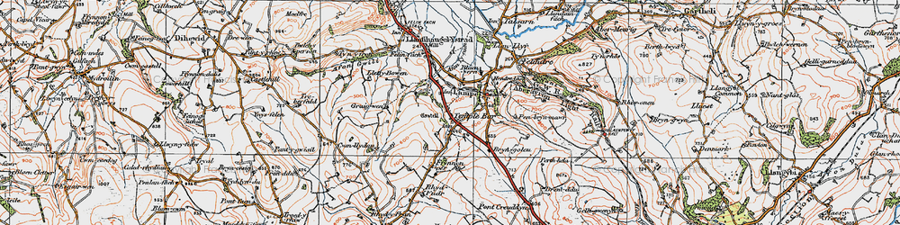 Old map of Berthele in 1923