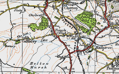 Old map of Temple Cloud in 1919