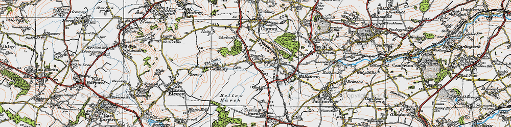 Old map of Temple Cloud in 1919