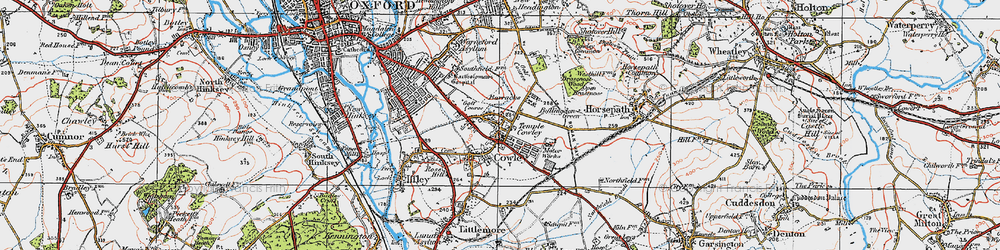 Old map of Temple Cowley in 1919