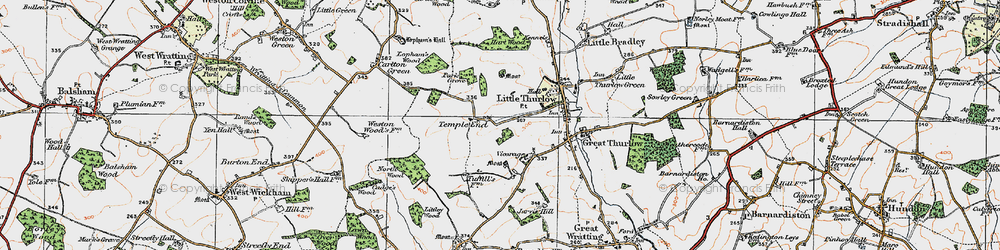 Old map of Temple End in 1920