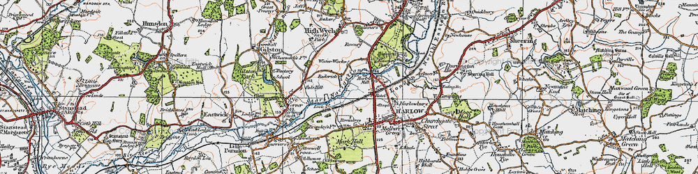 Old map of Temple Fields in 1919