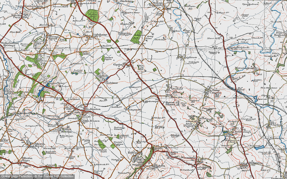 Old Map of Temple Herdewyke, 1919 in 1919