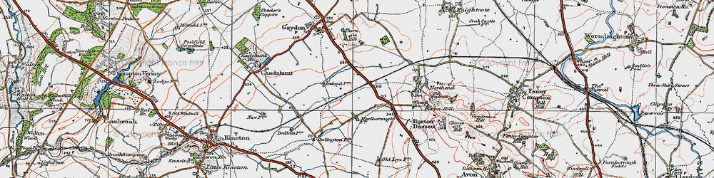 Old map of Temple Herdewyke in 1919