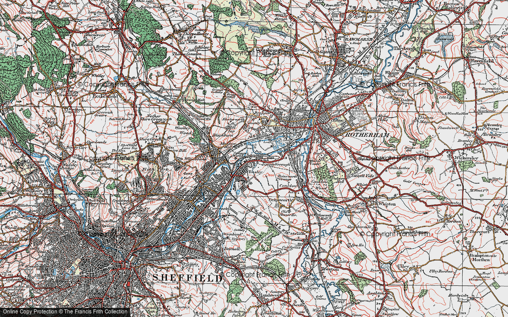 Old Map of Templeborough, 1923 in 1923