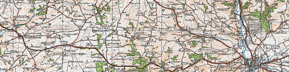 Old map of Blatchworthy in 1919