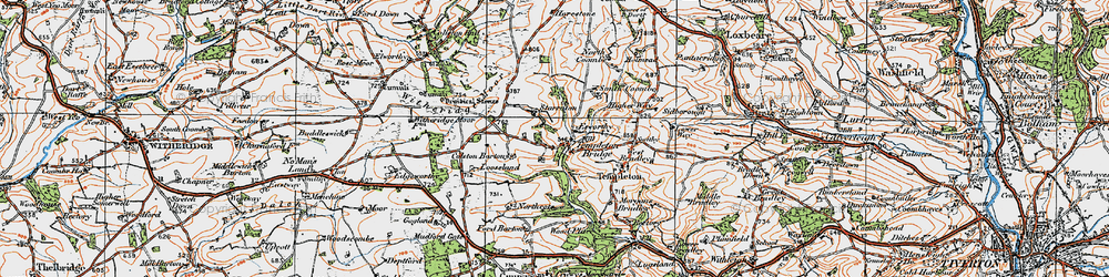 Old map of Templeton Bridge in 1919